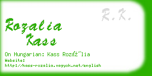 rozalia kass business card